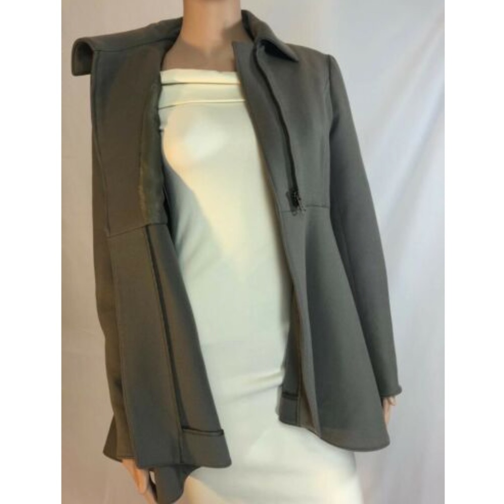 Yves Saint Laurent Womens Coat Green Wool  Sz 38 - Picture 7 of 8